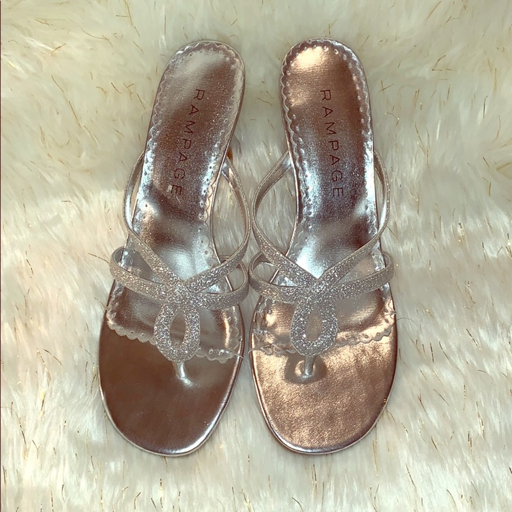 Rampage heels silver with sparkles size 7 1/2
